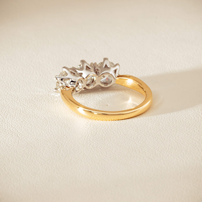 18ct Yellow Gold 2.30ct Diamond Trilogy Ring