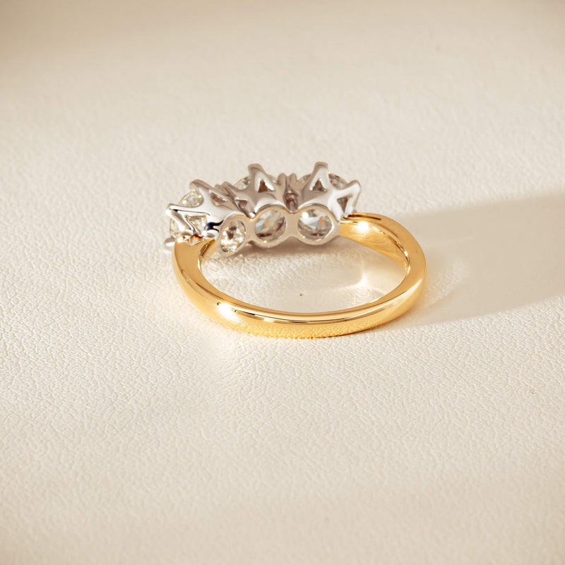 18ct Yellow Gold 2.30ct Diamond Trilogy Ring