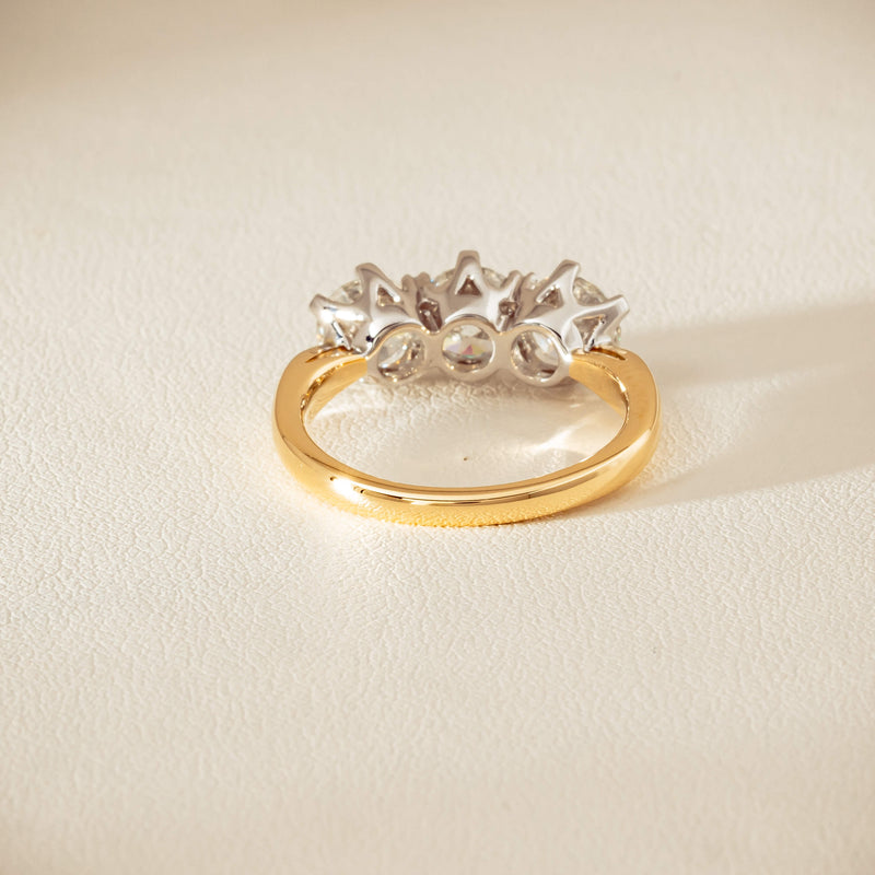 18ct Yellow Gold 2.30ct Diamond Trilogy Ring