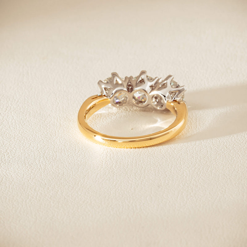 18ct Yellow Gold 2.30ct Diamond Trilogy Ring