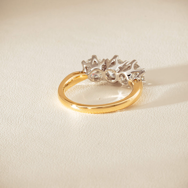 18ct Yellow Gold 2.30ct Diamond Trilogy Ring
