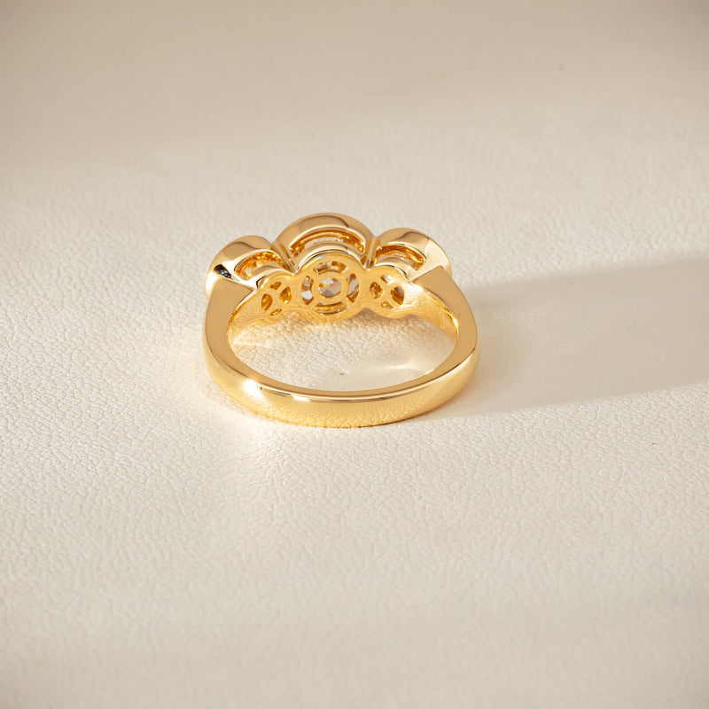 18ct Yellow Gold 2.96ct Reclaimed Diamond Natalia Ring
