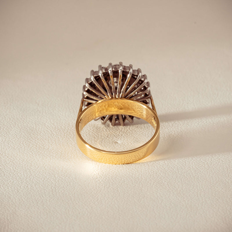 Deja Vu 18ct Yellow Gold 1.20ct Diamond Cluster Ring