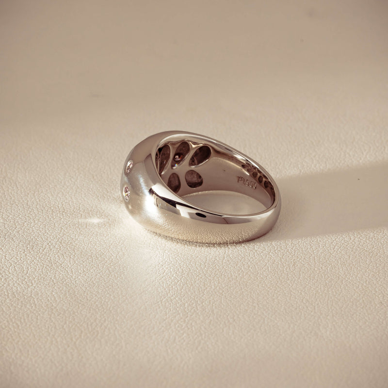 Deja Vu Platinum .46ct Pink Diamond Dome Ring