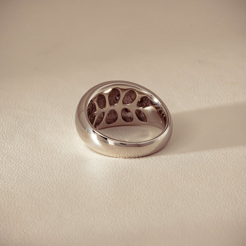 Deja Vu Platinum .46ct Pink Diamond Dome Ring