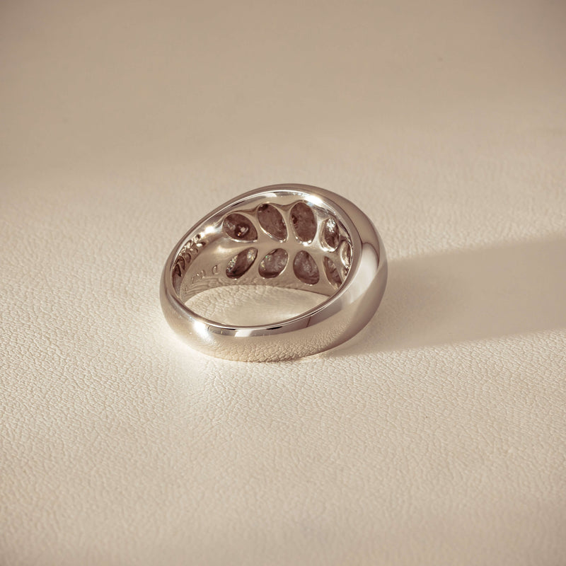 Deja Vu Platinum .46ct Pink Diamond Dome Ring