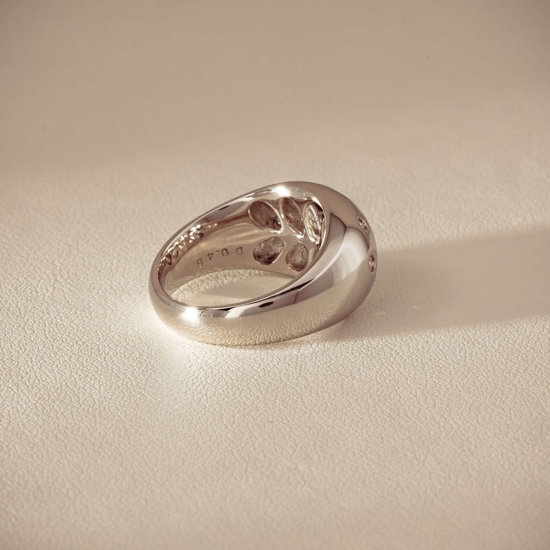 Deja Vu Platinum .46ct Pink Diamond Dome Ring