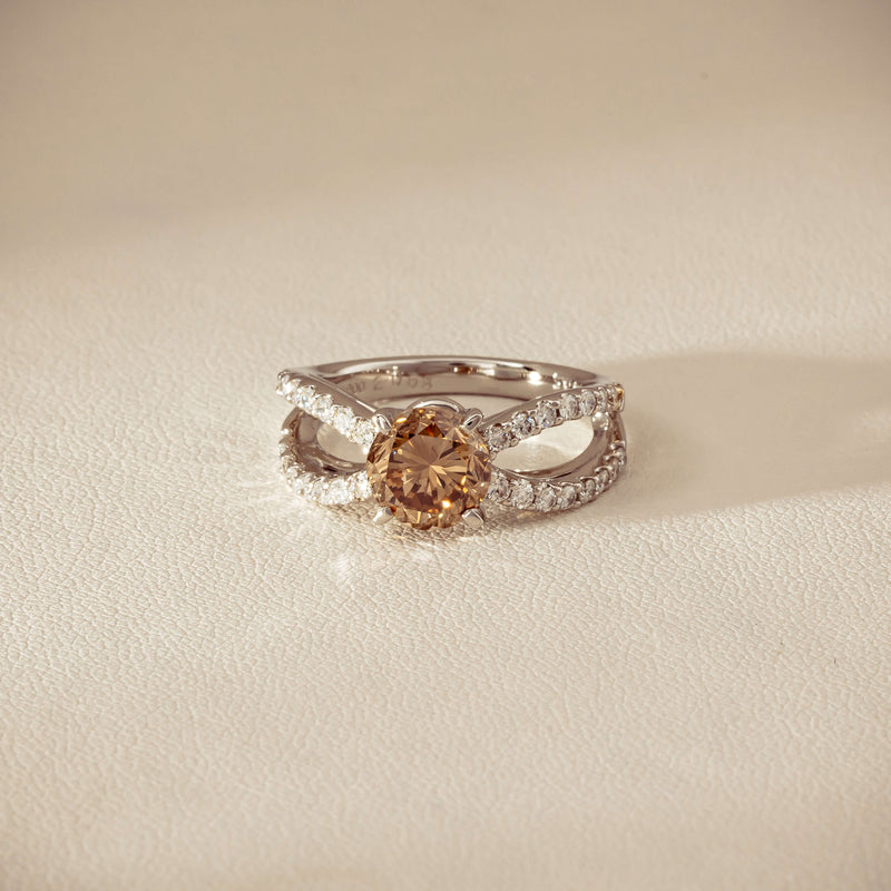 Deja Vu Platinum 2.06ct Cognac Diamond Openwork Ring