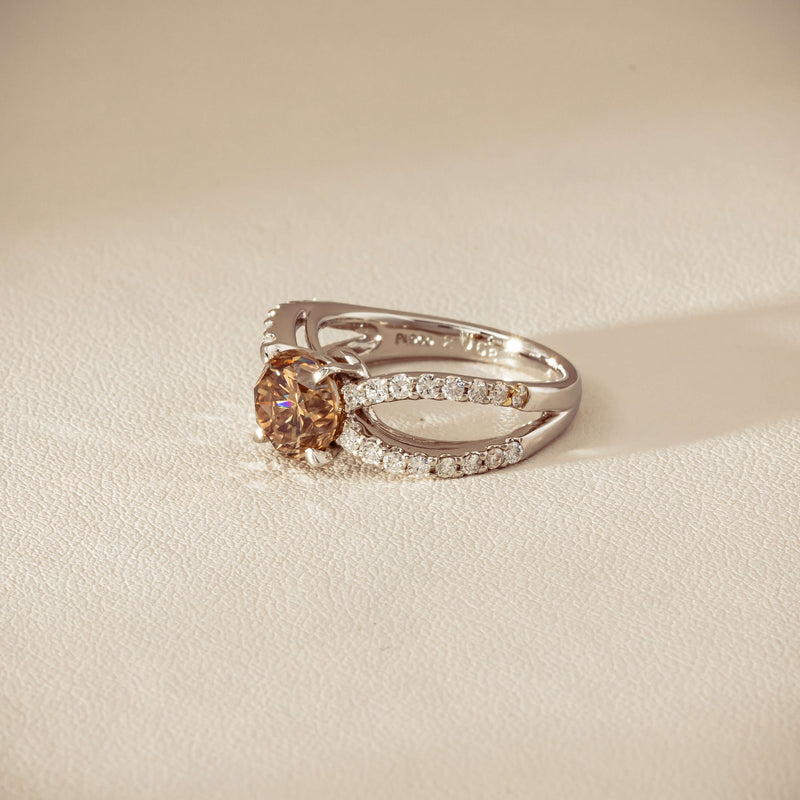 Deja Vu Platinum 2.06ct Cognac Diamond Openwork Ring