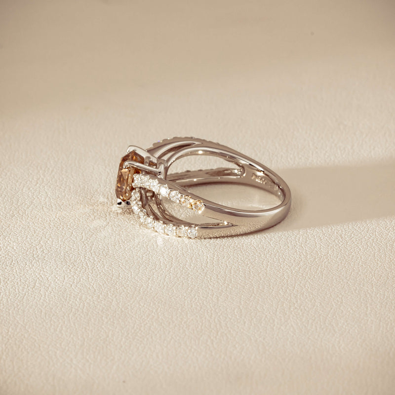 Deja Vu Platinum 2.06ct Cognac Diamond Openwork Ring