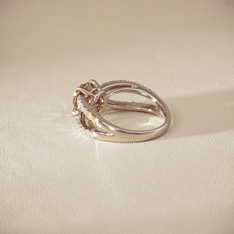 Deja Vu Platinum 2.06ct Cognac Diamond Openwork Ring