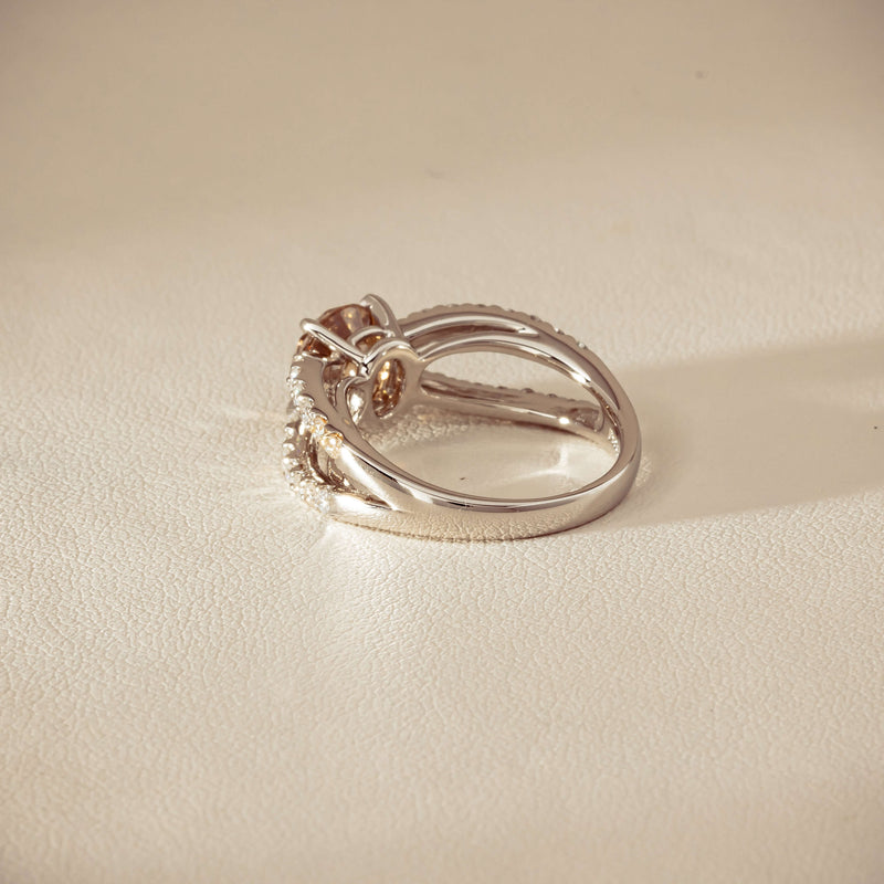 Deja Vu Platinum 2.06ct Cognac Diamond Openwork Ring