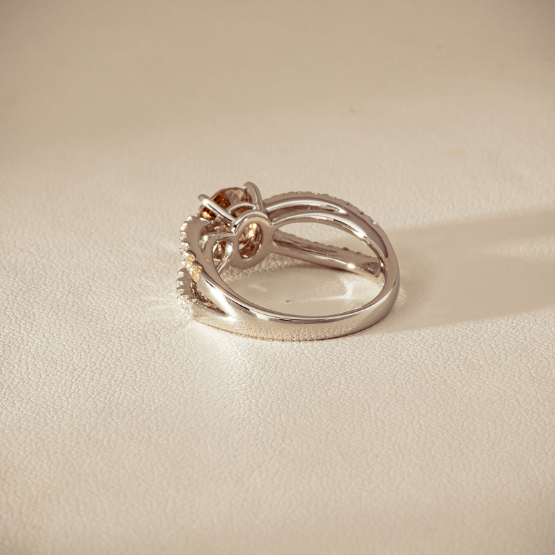 Deja Vu Platinum 2.06ct Cognac Diamond Openwork Ring