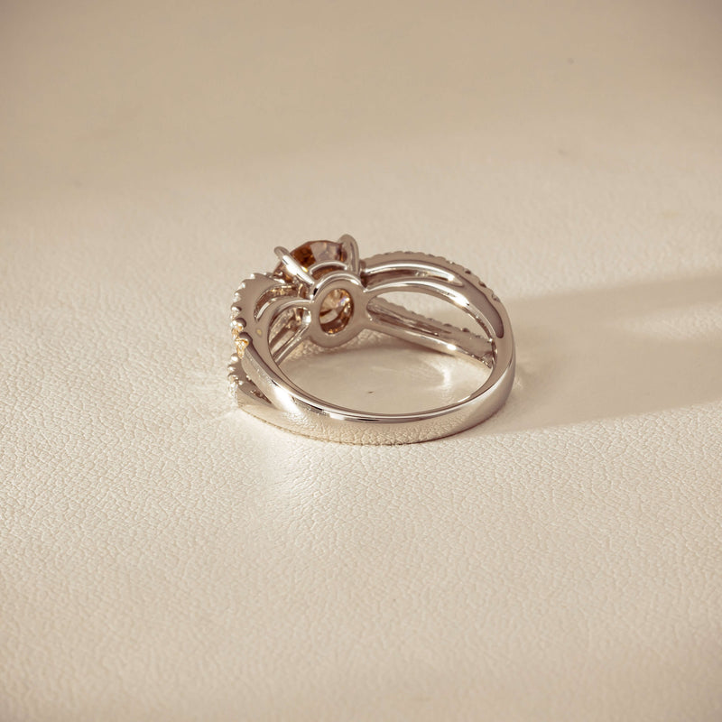 Deja Vu Platinum 2.06ct Cognac Diamond Openwork Ring