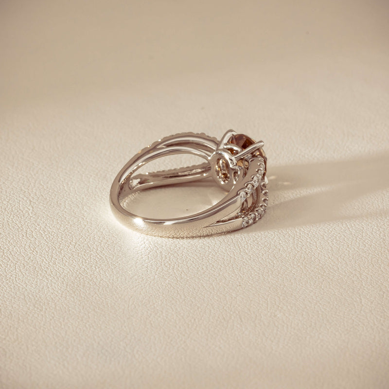 Deja Vu Platinum 2.06ct Cognac Diamond Openwork Ring
