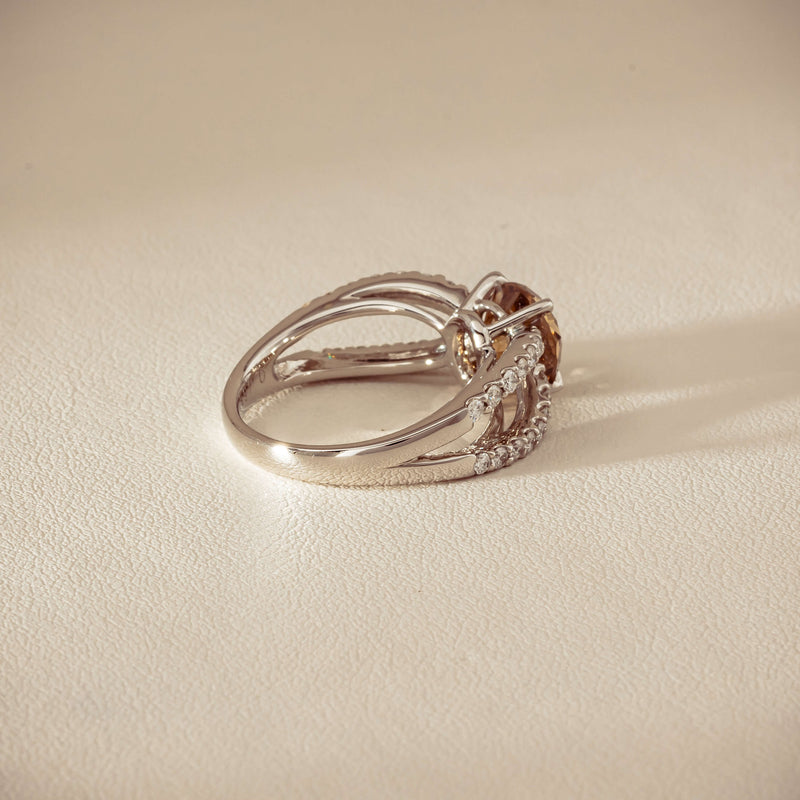 Deja Vu Platinum 2.06ct Cognac Diamond Openwork Ring