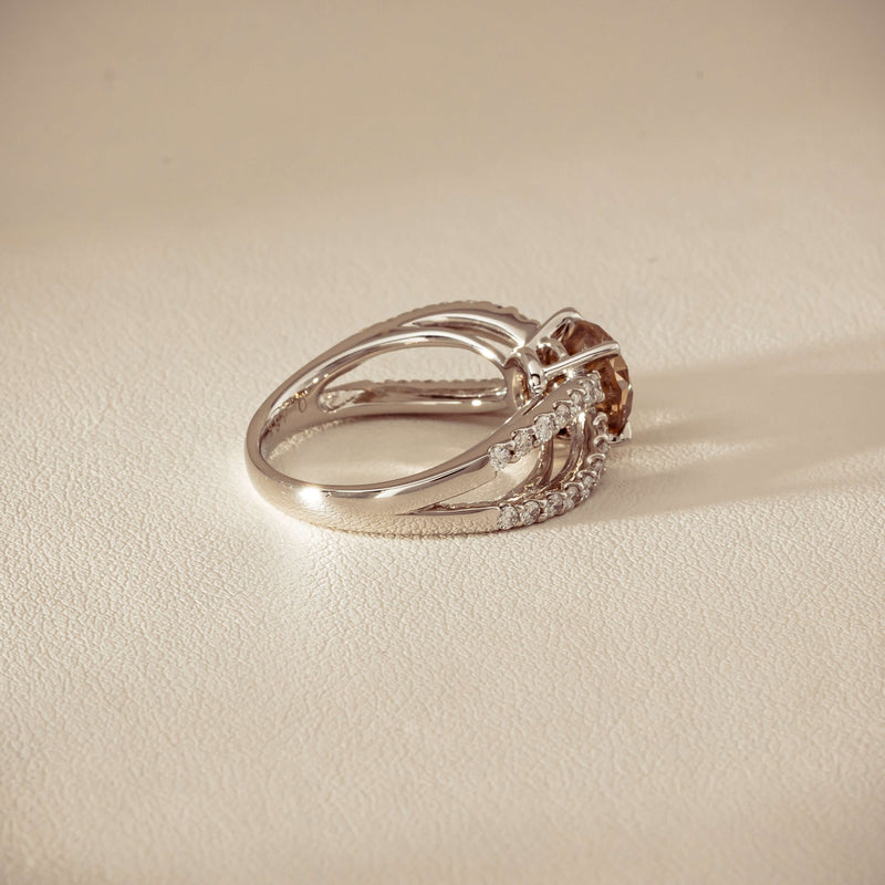 Deja Vu Platinum 2.06ct Cognac Diamond Openwork Ring