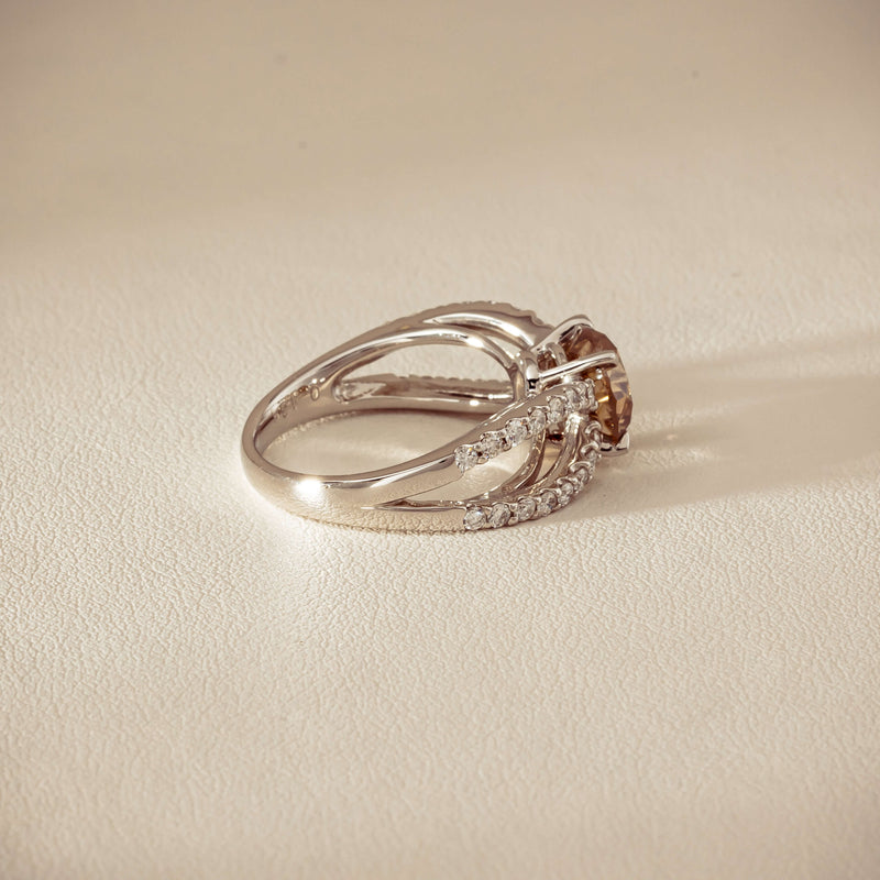 Deja Vu Platinum 2.06ct Cognac Diamond Openwork Ring