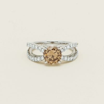 Deja Vu Platinum 2.06ct Cognac Diamond Openwork Ring