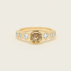 18ct Yellow Gold 1.28ct Octagonal Cognac Diamond Ring