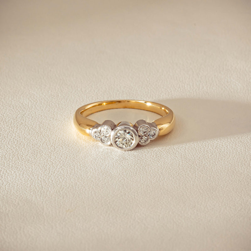 Deja Vu 18ct Yellow Gold .43ct Diamond Rubover Set Ring - Ring - Walker & Hall