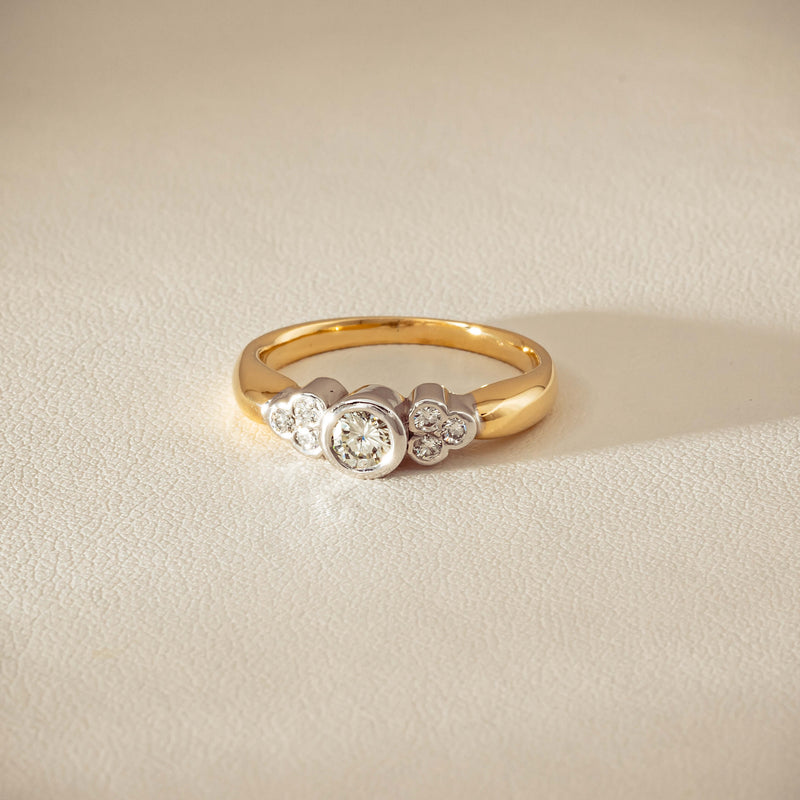 Deja Vu 18ct Yellow Gold .43ct Diamond Rubover Set Ring - Ring - Walker & Hall