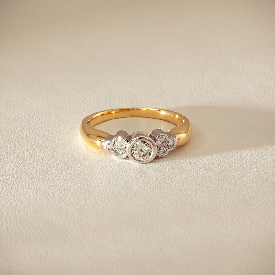 Deja Vu 18ct Yellow Gold .43ct Diamond Rubover Set Ring - Ring - Walker & Hall