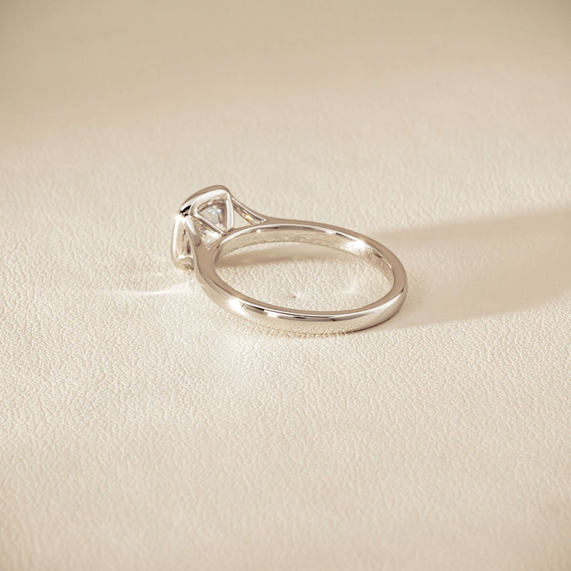 18ct White Gold 1.01ct Reclaimed Cushion Diamond Elara Ring - Ring - Walker & Hall