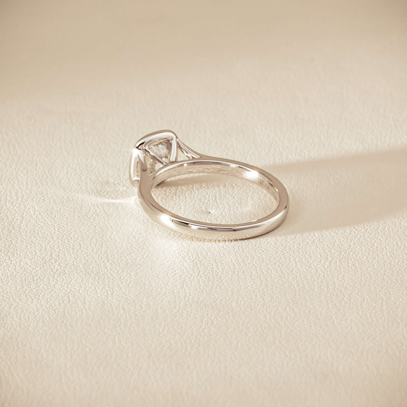 18ct White Gold 1.01ct Reclaimed Cushion Diamond Elara Ring - Ring - Walker & Hall