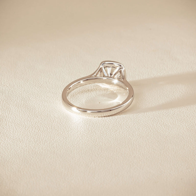 18ct White Gold 1.01ct Reclaimed Cushion Diamond Elara Ring - Ring - Walker & Hall