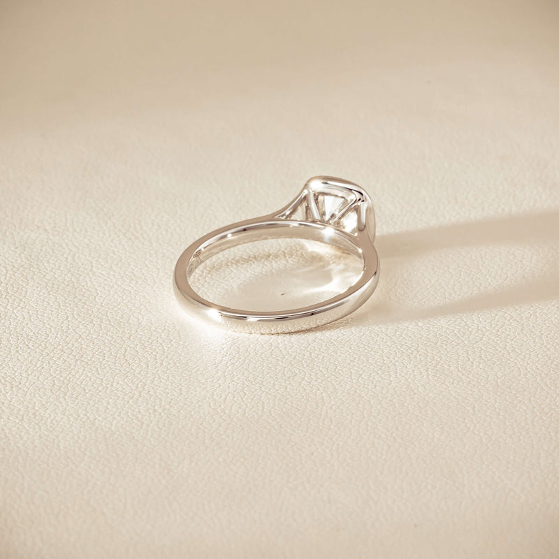 18ct White Gold 1.01ct Reclaimed Cushion Diamond Elara Ring - Ring - Walker & Hall