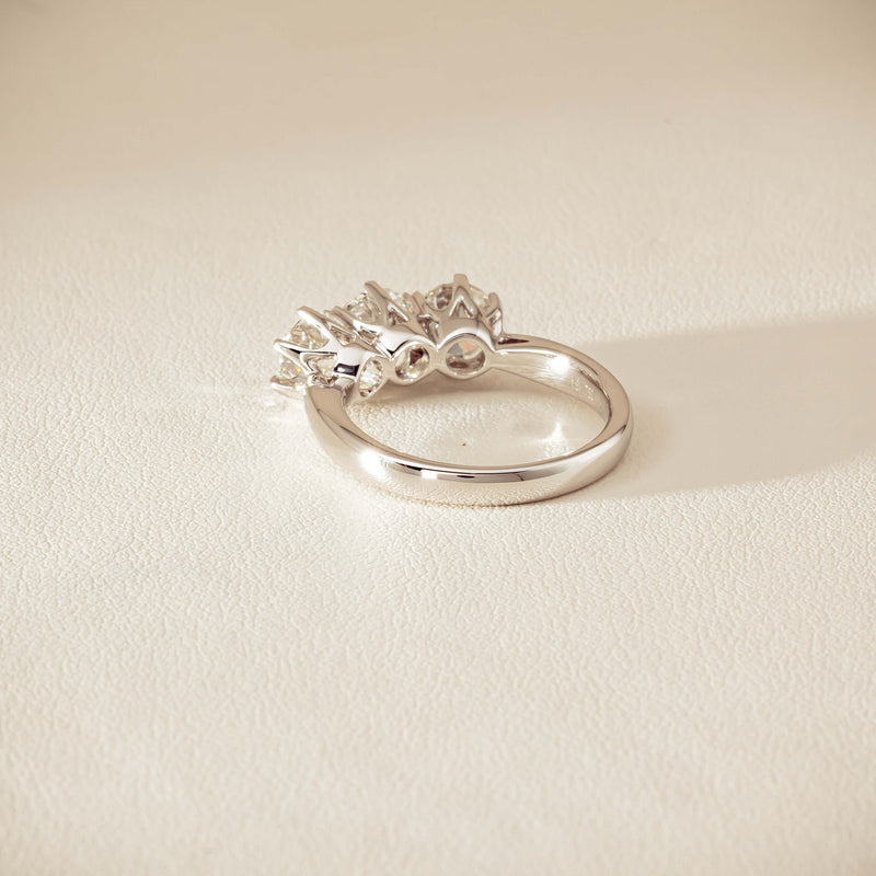 18ct White Gold 2.22ct Diamond Trilogy Ring - Ring - Walker & Hall