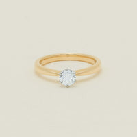 18ct Yellow Gold .50ct D VS2 Diamond Nova Ring