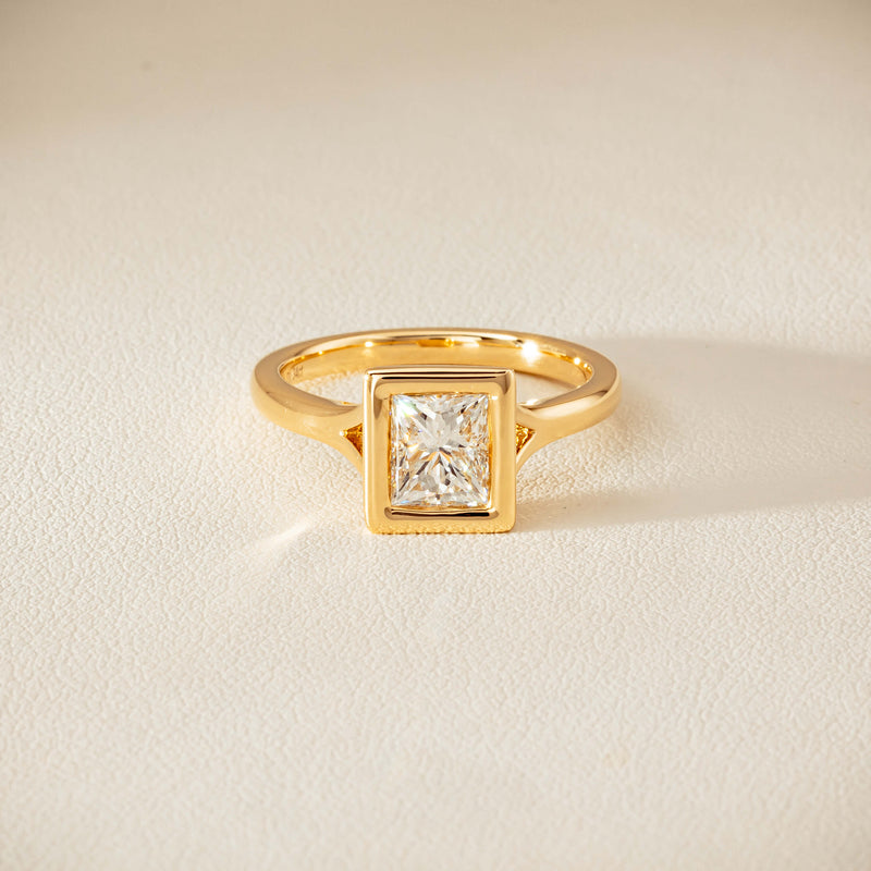 18ct Yellow Gold 1.34ct Reclaimed Radiant Diamond Elara Ring