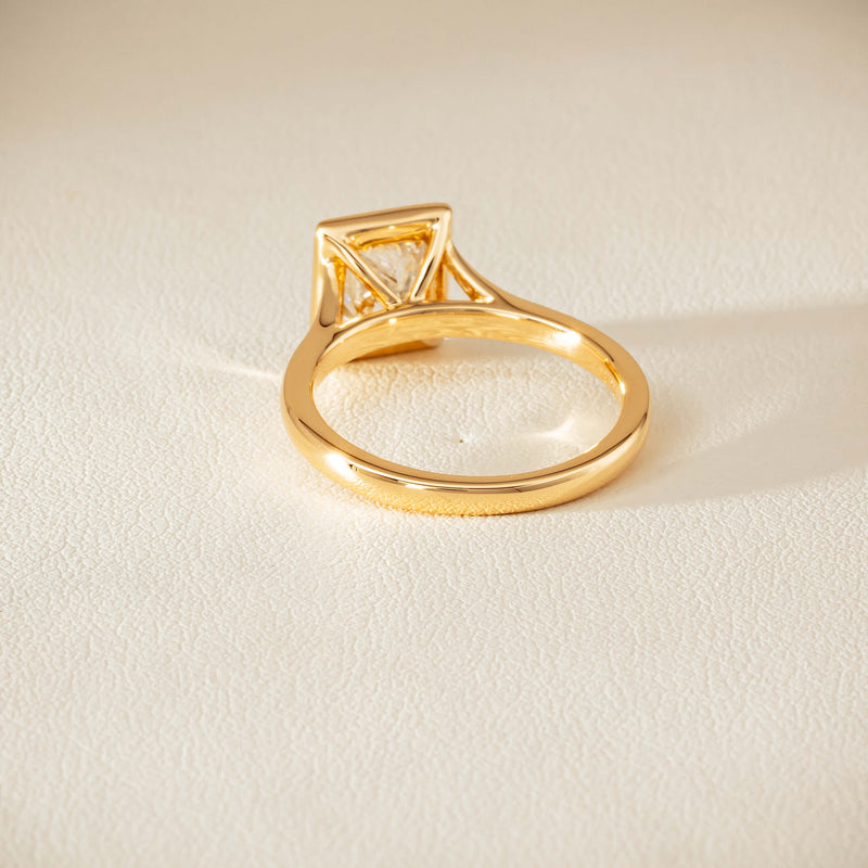 18ct Yellow Gold 1.34ct Reclaimed Radiant Diamond Elara Ring