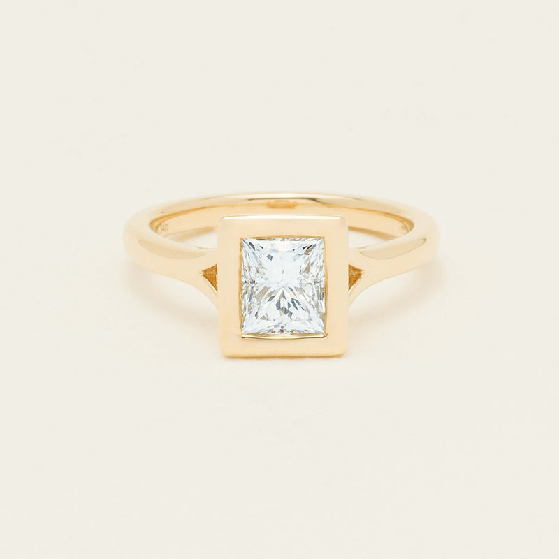 18ct Yellow Gold 1.34ct Reclaimed Radiant Diamond Elara Ring