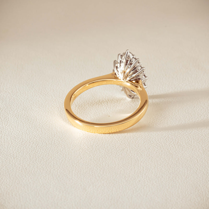 18ct Yellow Gold .57ct Marquise-Cut Diamond Belle Ring