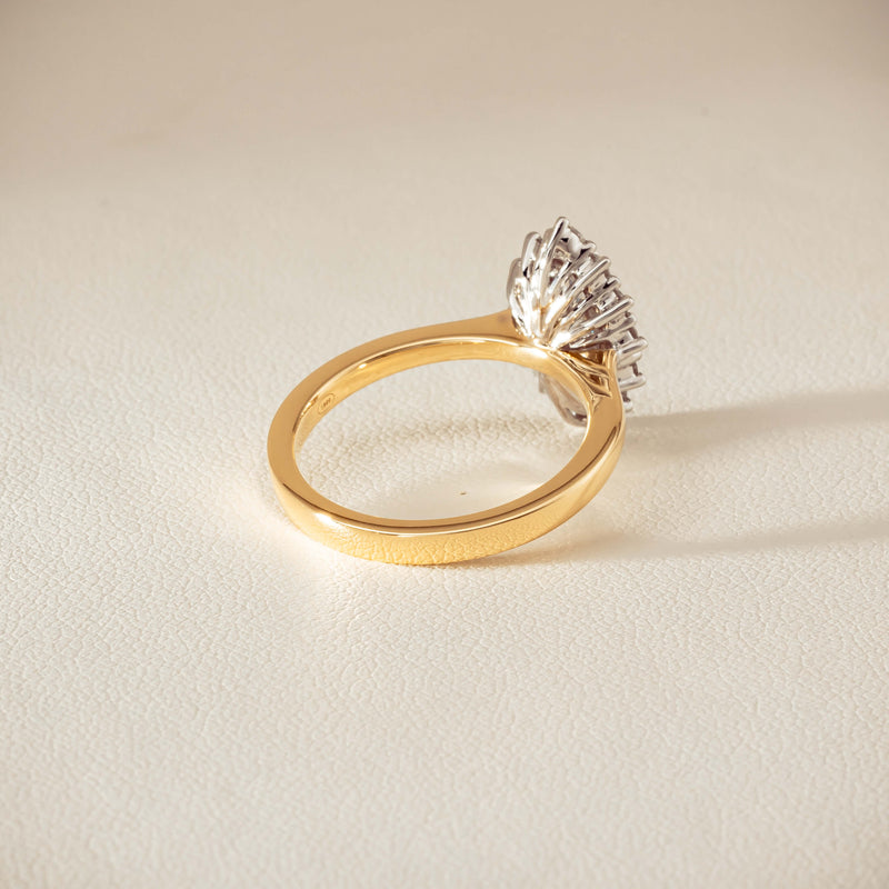 18ct Yellow Gold .57ct Marquise-Cut Diamond Belle Ring