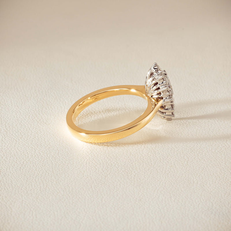 18ct Yellow Gold .57ct Marquise-Cut Diamond Belle Ring