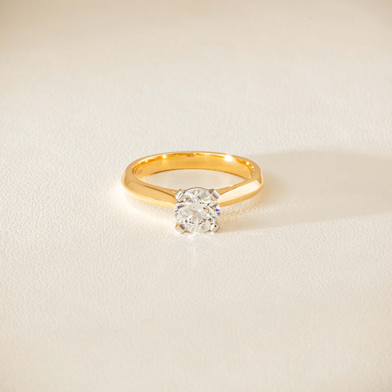18ct Yellow Gold 1.01ct Diamond Venetian Ring