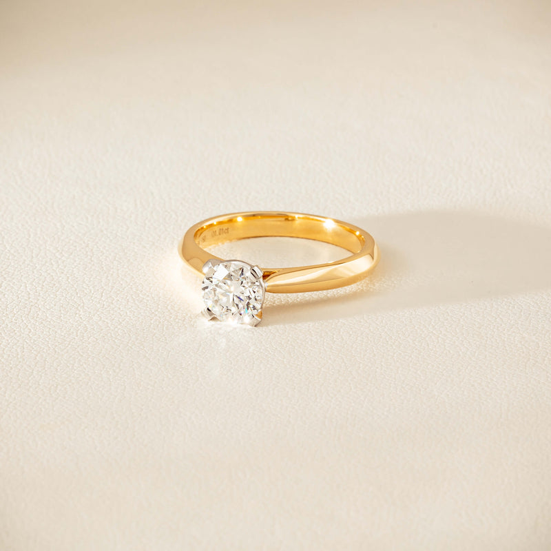 18ct Yellow Gold 1.01ct Diamond Venetian Ring