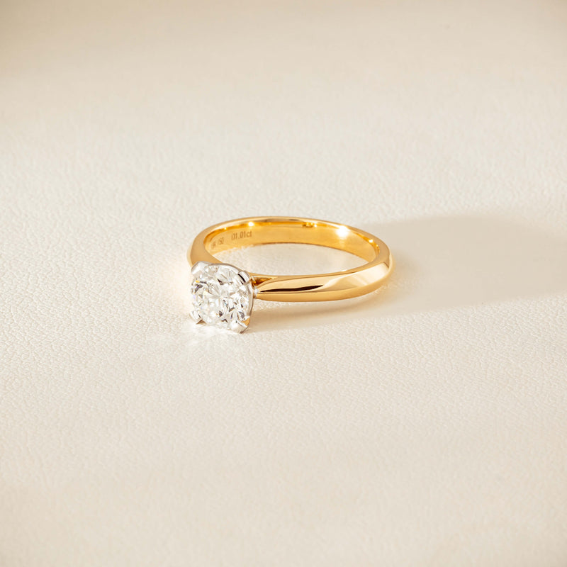 18ct Yellow Gold 1.01ct Diamond Venetian Ring