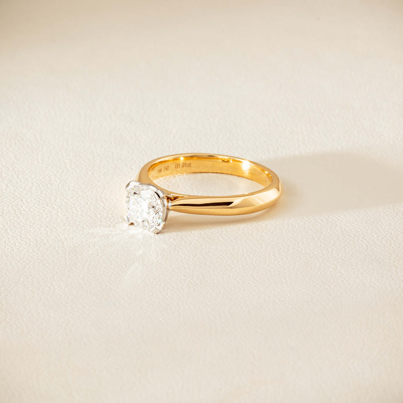 18ct Yellow Gold 1.01ct Diamond Venetian Ring