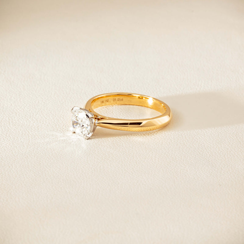18ct Yellow Gold 1.01ct Diamond Venetian Ring