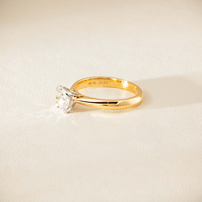 18ct Yellow Gold 1.01ct Diamond Venetian Ring