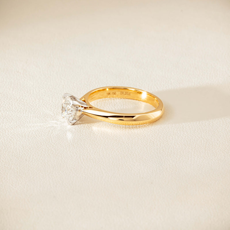 18ct Yellow Gold 1.01ct Diamond Venetian Ring