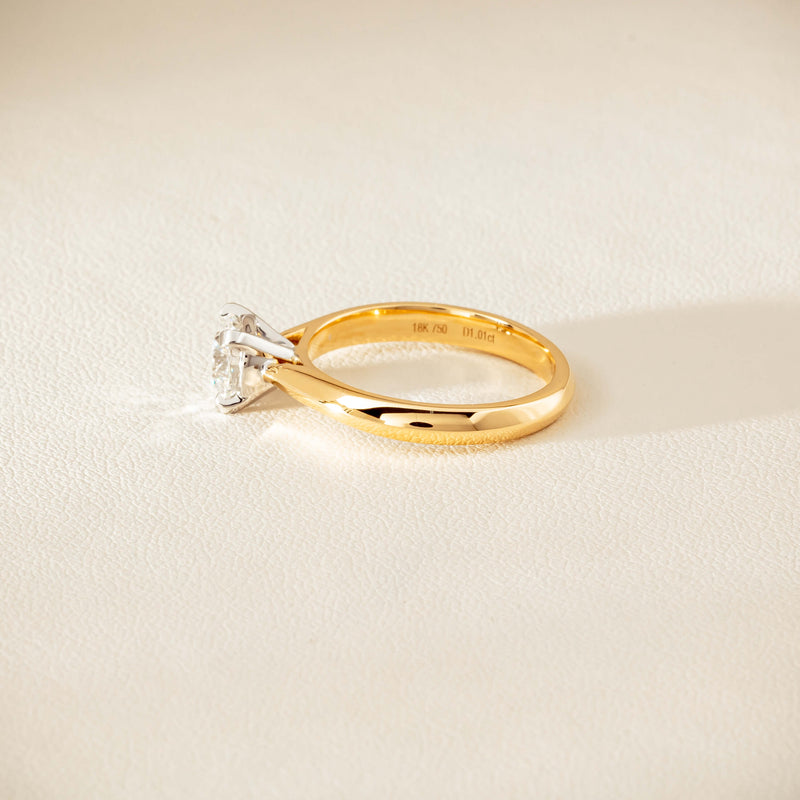 18ct Yellow Gold 1.01ct Diamond Venetian Ring