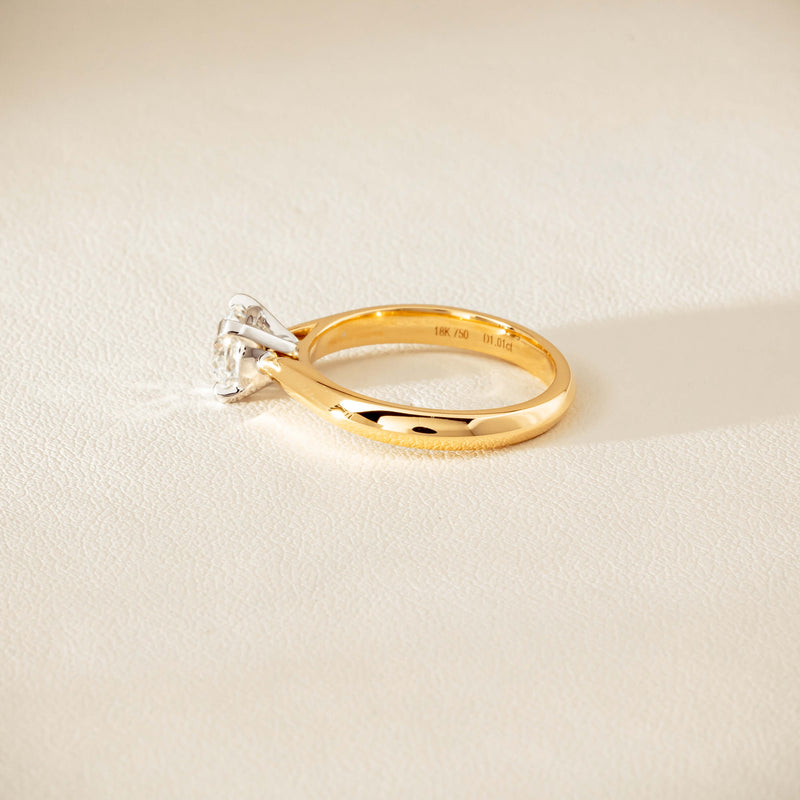18ct Yellow Gold 1.01ct Diamond Venetian Ring