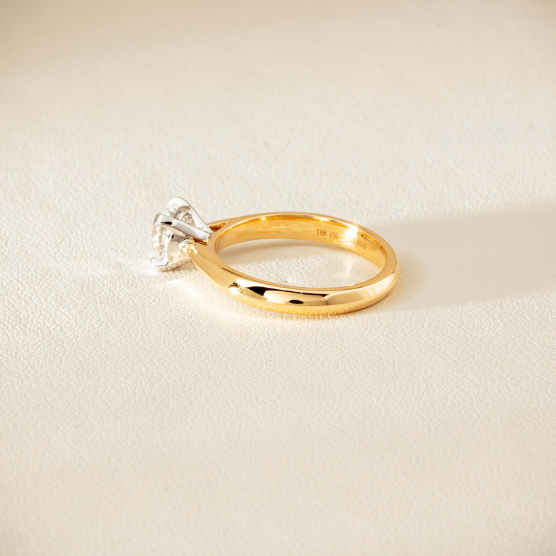 18ct Yellow Gold 1.01ct Diamond Venetian Ring