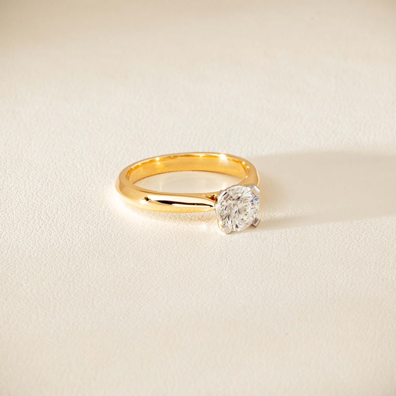 18ct Yellow Gold 1.01ct Diamond Venetian Ring